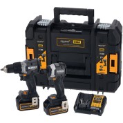 Набор аккумуляторный DeWALT McLaren Limited Edition DCK200MP2T: дрель-шуруповерт + шуруповерт, с 2 АКБ 5 Ач и ЗУ, в кейсе TSTAK