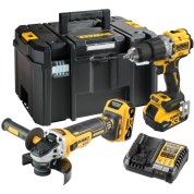 Набор аккумуляторный DeWALT DCK2026P2T, 18 В: дрель-шуруповерт DCD805 + УШМ DCG405, с 2 АКБ 5 Ач и ЗУ, в кейсе TSTAK