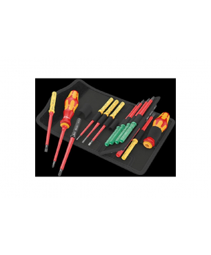 Набор бит с битодержателем WERA Kraftform Kompakt VDE 17 Universal 1 Tool Finder, 17 пр. WE-006611