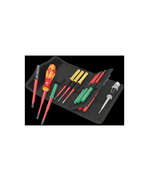 Набор бит с битодержателем WERA Kraftform Kompakt VDE 16 extra slim 1 Tool Finder  WE-006608