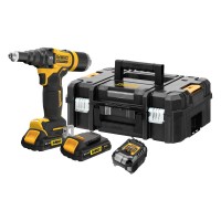 Аккумуляторный заклепочный пистолет DEWALT DCF403D2GT, 18 В, с 2 АКБ Ач и ЗУ, в кейсе TSTAK (DCF403D2GT-QW)