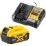 Набор DEWALT DCB1104P1: АКБ DCB184, Li-Ion, 18 В, 5 Ач и зарядное устройство DCB1104, 12/18 В, 4 A