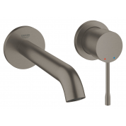 Внешняя часть смесителя для раковины GROHE Essence на 2 отверстия, M-Size, темный графит матовый 
