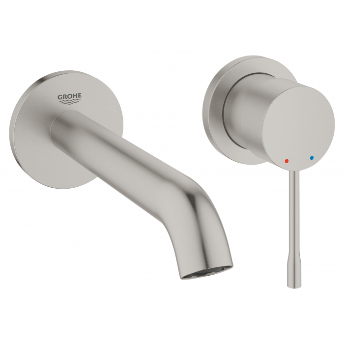 Внешняя часть смесителя для раковины GROHE Essence на 2 отверстия, M-Size, суперсталь (19408DC1)