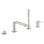 Смеситель для ванны GROHE Lineare на 4 отверстия, на край ванны, суперсталь (19577DC1)