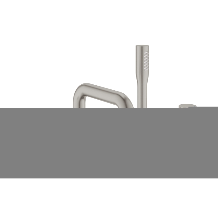 Смеситель для ванны GROHE Essence на 4 отверстия, на край ванны, суперсталь (19578DC1)