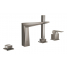 Смеситель для ванны GROHE Allure Brilliant на 4 отверстия, на край ванны, темный графит матовый 