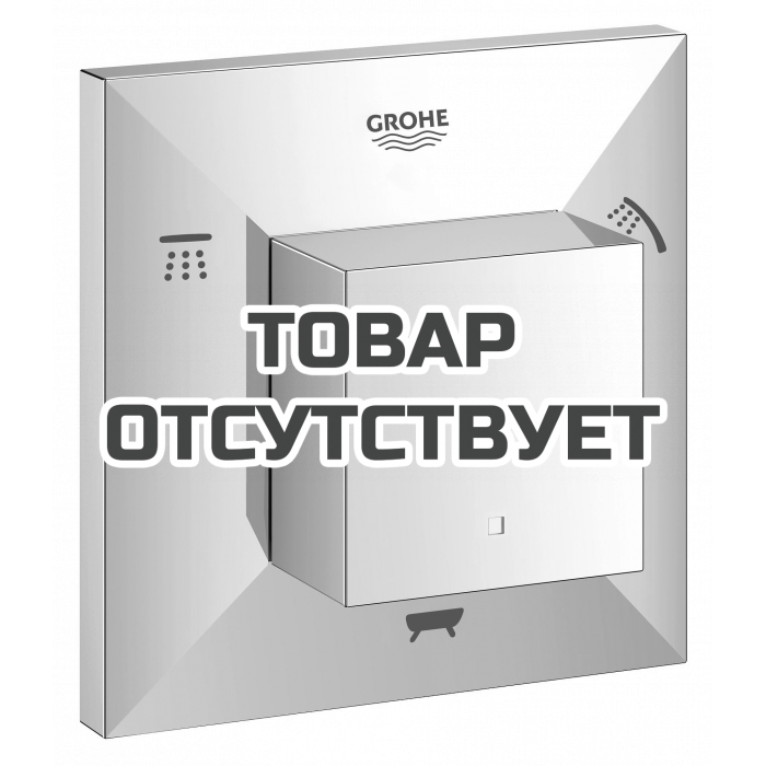 Внешняя часть переключателя потоков GROHE Allure Brilliant на 3 положения, хром 