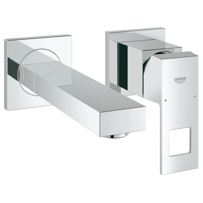 Внешняя часть смесителя для раковины GROHE Eurocube на 2 отверстия, S-Size, хром 