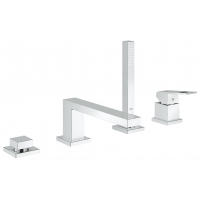 Смеситель для ванны GROHE Eurocube на 4 отверстия, на край ванны, хром 