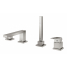 Смеситель для ванны GROHE Eurocube на 4 отверстия, на край ванны, суперсталь 