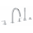 Смеситель для ванны GROHE Atrio двухвентильный, на 5 отверстий, на край ванны, хром 