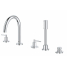 Смеситель для ванны GROHE Atrio двухвентильный, на 5 отверстий, на край ванны, хром 