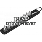 Набор головок торцевых WERA 1x Belt A 3 TORX HF Zyklop с вставкой-битой 1/4", 9 предметов, TX 8/9/10/15/20/25/27/30/40 003882