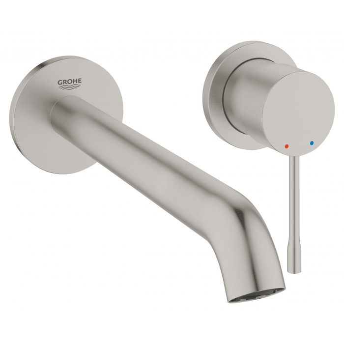 Внешняя часть смесителя для раковины GROHE Essence на 2 отверстия, L-Size, суперсталь (19967DC1)