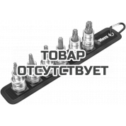 Набор головок торцевых WERA Belt C 3 TORX HF Zyklop с вставкой-битой, с фиксацией, 1/2", 6 пр., TX 25/30/40/45/50/55 x 60 мм 003997