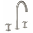 Смеситель для раковины GROHE Atrio двухвентильный на 3 отверстия, суперсталь 