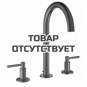 Смеситель для раковины GROHE Atrio двухвентильный на 3 отверстия, темный графит матовый 