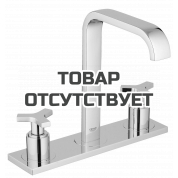 Смеситель для раковины GROHE Allure с донным клапаном на 3 отверстия, хром 