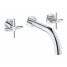 Внешняя часть смесителя для раковины GROHE Atrio настенного монтажа на 3 отверстия, двухвентильный, хром 