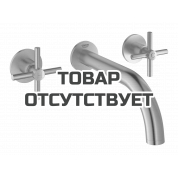 Внешняя часть смесителя для раковины GROHE Atrio настенного монтажа на 3 отверстия, двухвентильный, суперсталь 