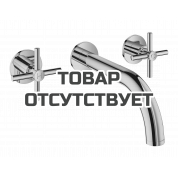 Внешняя часть смесителя для раковины GROHE Atrio настенного монтажа на 3 отверстия, двухвентильный, холодный рассвет глянец 