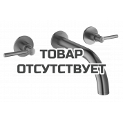 Внешняя часть смесителя для раковины GROHE Atrio настенного монтажа на 3 отверстия, двухвентильный, темный графит матовый 