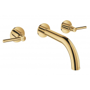 Внешняя часть смесителя для раковины GROHE Atrio настенного монтажа на 3 отверстия, двухвентильный, холодный рассвет глянец 