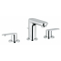 Смеситель для раковины GROHE Eurosmart Cosmopolitan на 3 отверстия с донным клапаном, хром 