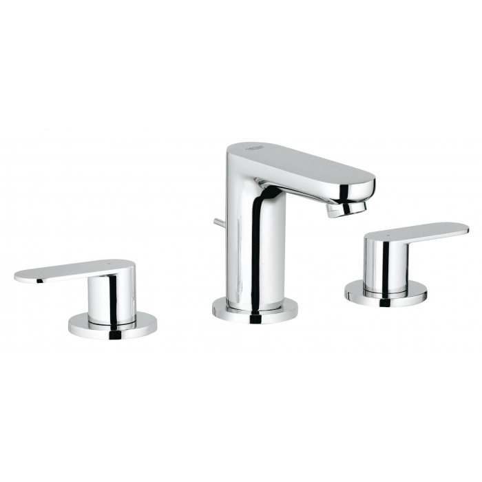 Смеситель для раковины GROHE Eurosmart Cosmopolitan на 3 отверстия с донным клапаном, хром 
