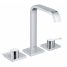 Смеситель для раковины GROHE Allure двухвентильный на 3 отверстия, с донным клапаном, хром 