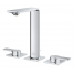 Смеситель для раковины GROHE Allure на 3 отверстия, с донным клапаном, M-Size, хром 