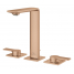 Смеситель для раковины GROHE Allure на 3 отверстия, с донным клапаном, M-Size, теплый закат матовый 