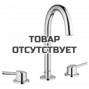 Смеситель для раковины GROHE Concetto на 3 отверстия с донным клапаном, хром 