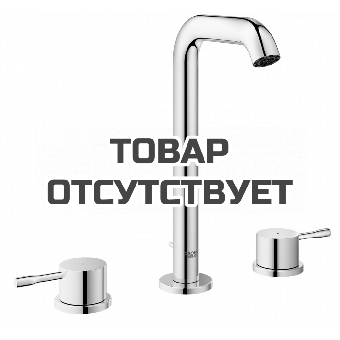 Смеситель для раковины GROHE Essence на 3 отверстия, с донным клапаном и высоким изливом, хром 