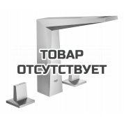 Смеситель для раковины GROHE Allure Brilliant на 3 отверстия, с донным клапаном и высоким изливом, суперсталь 