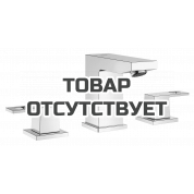 Смеситель для раковины GROHE Eurocube на 3 отверстия с донным клапаном, хром 