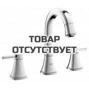 Смеситель для раковины GROHE Grandera на 3 отверстия, с донным клапаном и высоким изливом, хром 