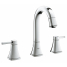 Смеситель для раковины GROHE Grandera на 3 отверстия, с донным клапаном и высоким изливом, хром 