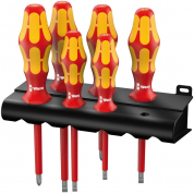 Набор диэлектрических отвёрток WERA 160 i/6 Rack VDE 6 предметов, PH 1-2, SL 2.5-3.5-4-5.5 006145