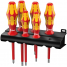 Набор диэлектрических отвёрток WERA 160 i/6 Rack VDE 6 предметов, PH 1-2, SL 2.5-3.5-4-5.5 006145
