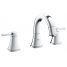Смеситель для раковины GROHE Grandera на 3 отверстия, с донным клапаном, S-Size, хром 
