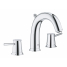 Смеситель для раковины GROHE BauClassic на 3 отверстия, двухвентильный, хром 