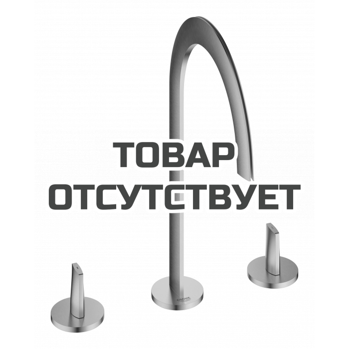 Смеситель для раковины GROHE Atrio Icon 3D двухвентильный на 3 отверстия, нержавеющая сталь 