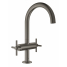 Смеситель для раковины GROHE Atrio двухвентильный, темный графит матовый 