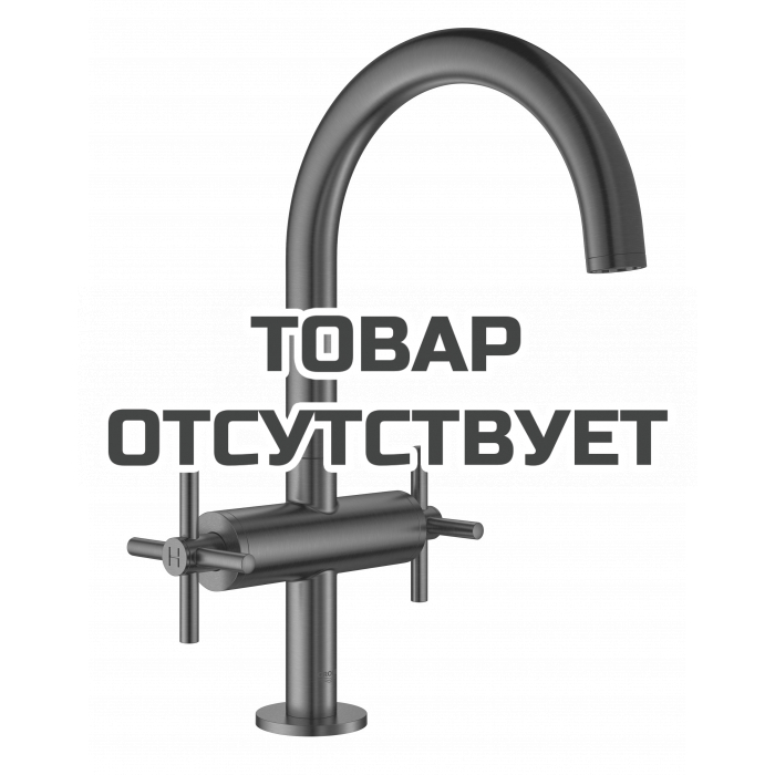Смеситель для раковины GROHE Atrio двухвентильный, темный графит матовый 
