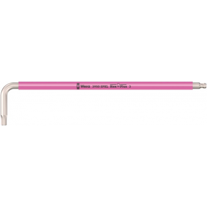 Г-образный ключ WERA 3950 SPKL Multicolour с шаром, 3 x 123 мм 022663