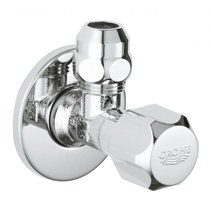 Вентиль угловой GROHE 1/2″-3/8″ для подключения смесителей, хром 
