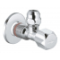 Угловой вентиль GROHE с металлической розеткой и уплотнительным кольцом, 1/2&quot;*3/8&quot;, хром 