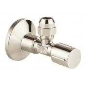 Вентиль угловой GROHE 1/2 дюйма-3/8 дюйма, 1 шт, никель, глянец 